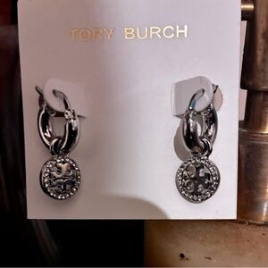 Tory Burch Silver Hoop Earrings